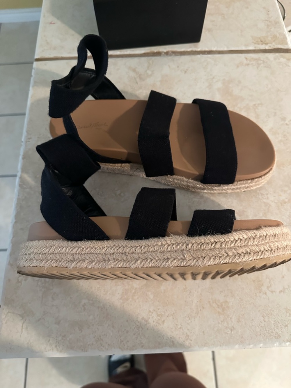 Black Espadrille Platform Sandals with Ankle Wrap - Target Wild Fable